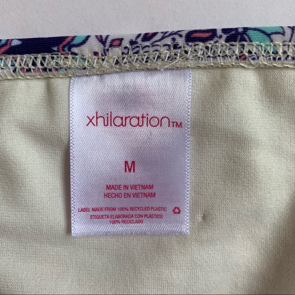 Xhilaration Size Medium Boho Smocked Paisley String Bikini Bottom NWT - Picture 7 of 14